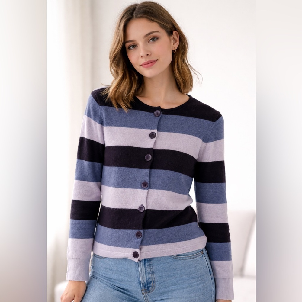 Contemporaine (Simons) Striped Women's wool Sweater -size small petite